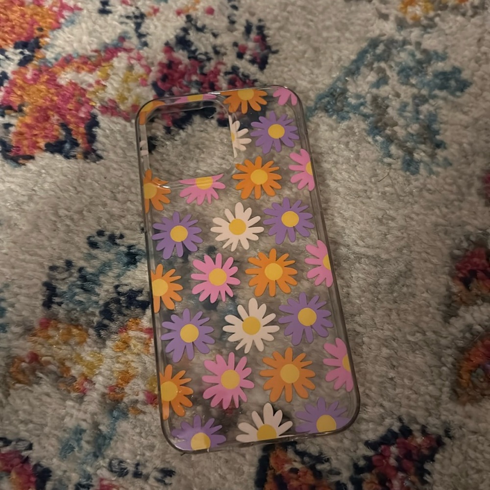 Daisy multicolor flower phone case for iPhone 14 Pro Max